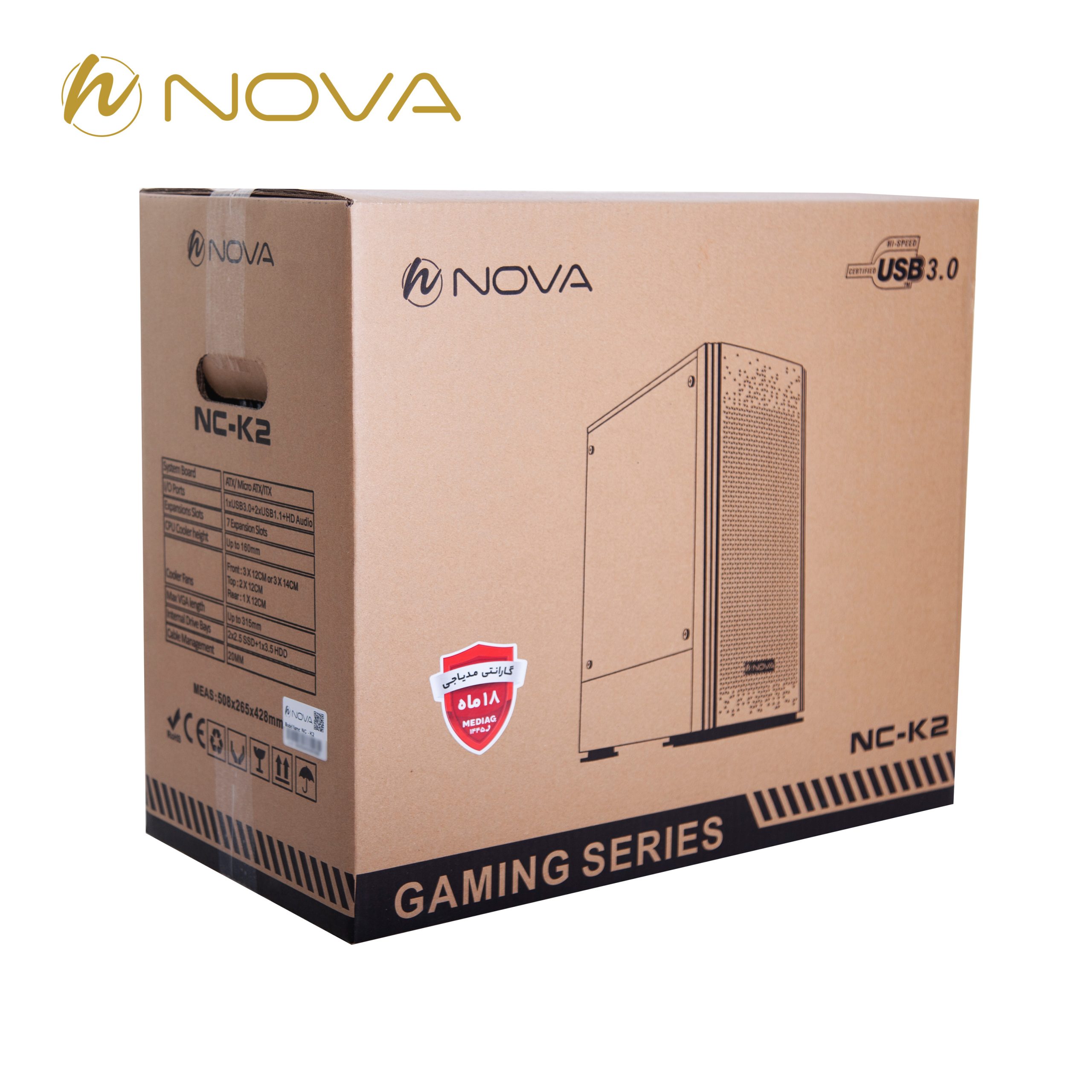 NC-K2-12 کیس نوا ، کیس ، گیمینگ ، کی سان ، k2