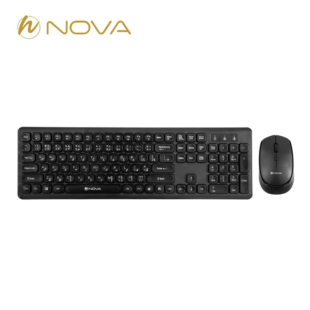 موس و کیبورد بی سیم نوا مدل NOVA NKM-1401