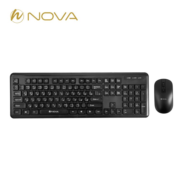 موس و کیبورد بی سیم نوا مدل NOVA NKM-1402