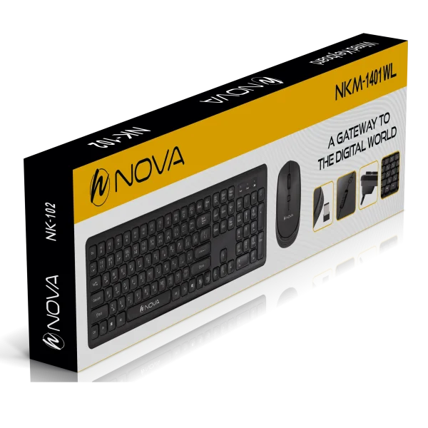 موس و کیبورد بی سیم نوا مدل Nova NKM-1401WL - تصویر 10