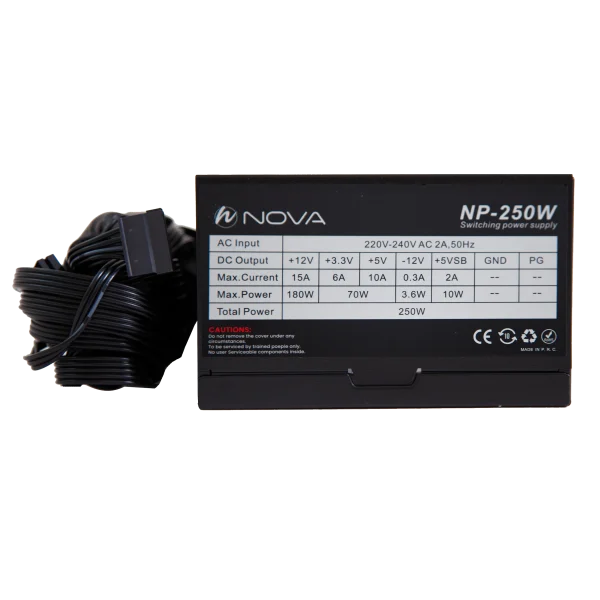 پاور کامپیوتر 250 وات نوا مدل NOVA NP-250 80Plus - Image 4