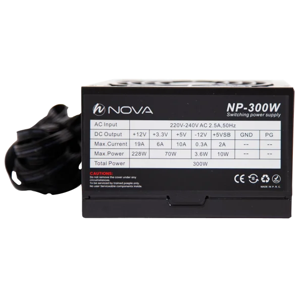 پاور کامپیوتر 300 وات نوا مدل NOVA NP-300 80Plus - Image 4