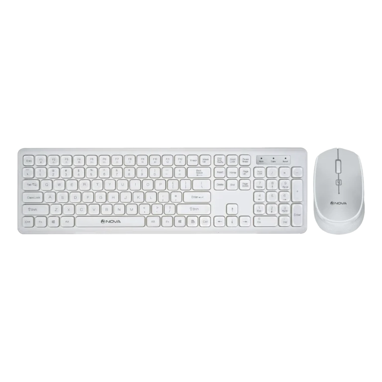 موس و کیبورد بی سیم نوا مدل Nova NKM-1401WL/W